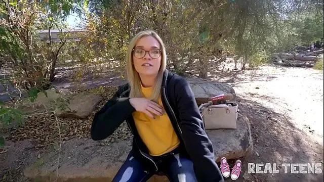 Real Teens nerdy teen with glasses fucked pov style