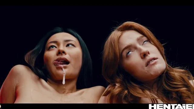 Real Life Hentai Jia Lissa and Rae Lil Black fucked all the way through by alien monster